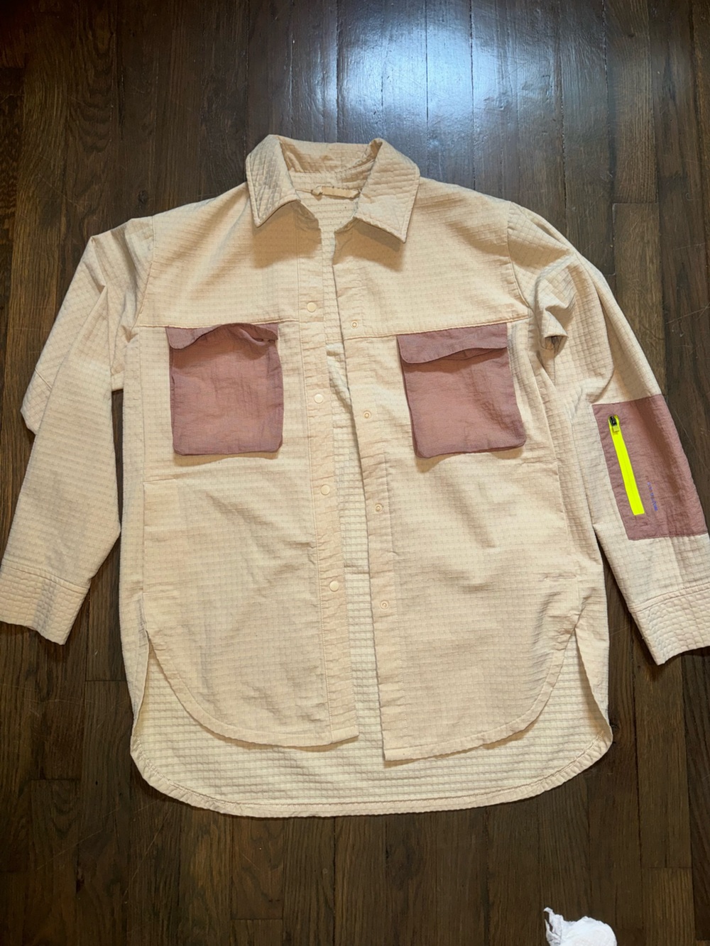 Lululemon Grid Fleece Hiking Overshirt Prosecco / Pink Clay